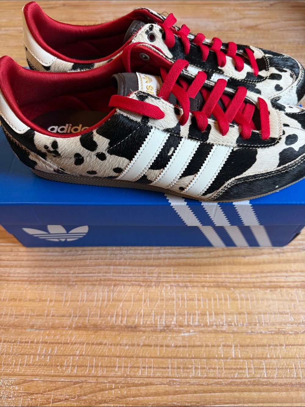 adidas Japan Black & White print Sneakers with Red Accents